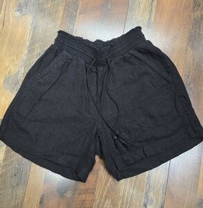 Briggs New York Black Linen Shorts Sz. SBack pockets